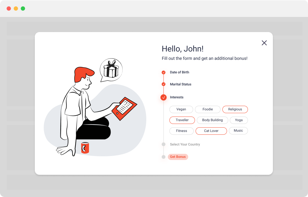 Profile Enrichment Pop-up Profile Enrichment Pop-up